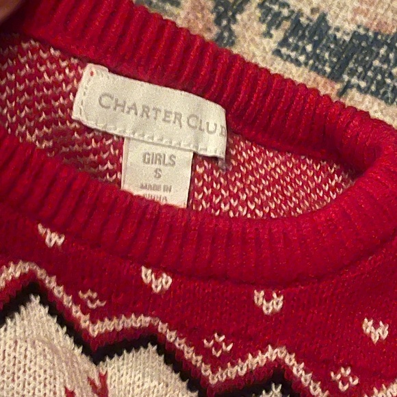 Festive Reindeer Knit Sweater charter club - Picture 3 of 4